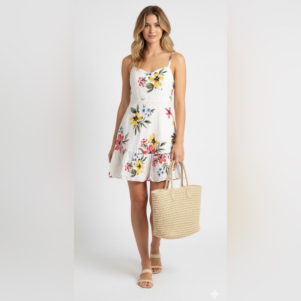 Floral Sundress with Ruffle Hem